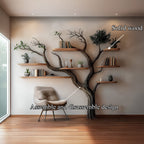 Decorative Floating Tree Bookshelf