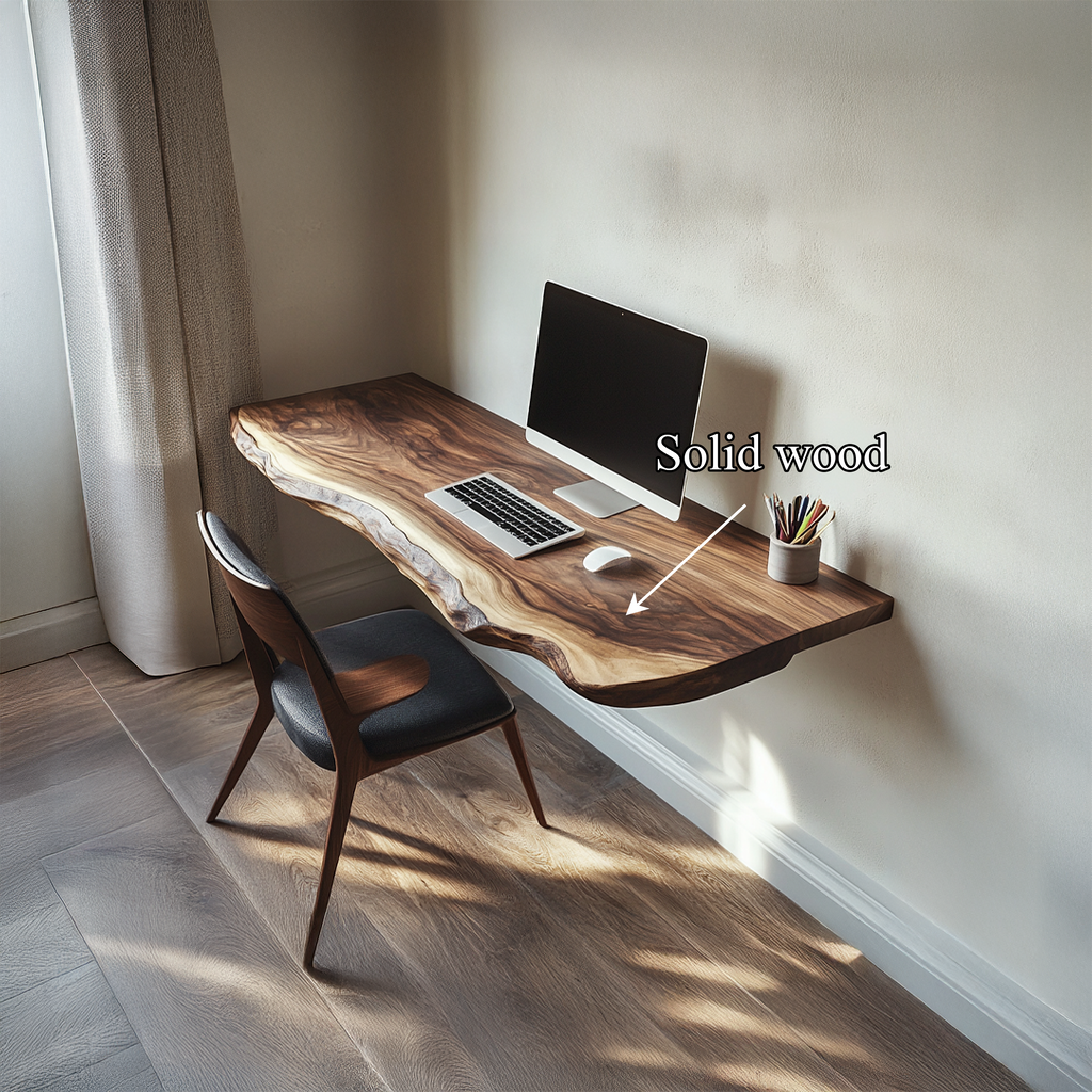 Sculptural Floating Work Desk