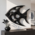 Artistic Sculptural Wall Art Fish-inspired, solid wood, built to order, view 4