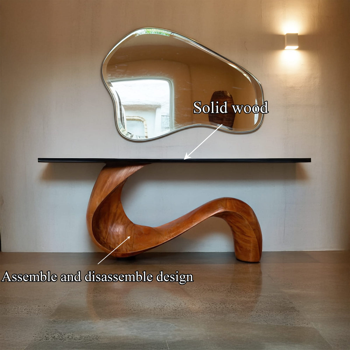 Midcentury Sculptural Modern Console Table
