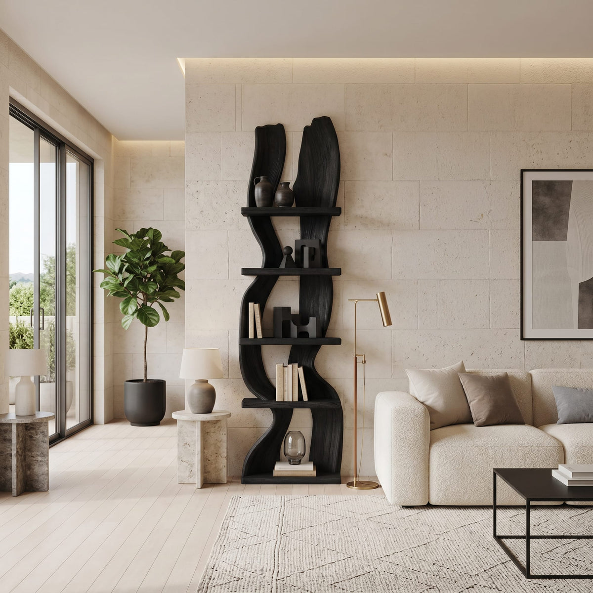 Curved Silhouette Bookshelf