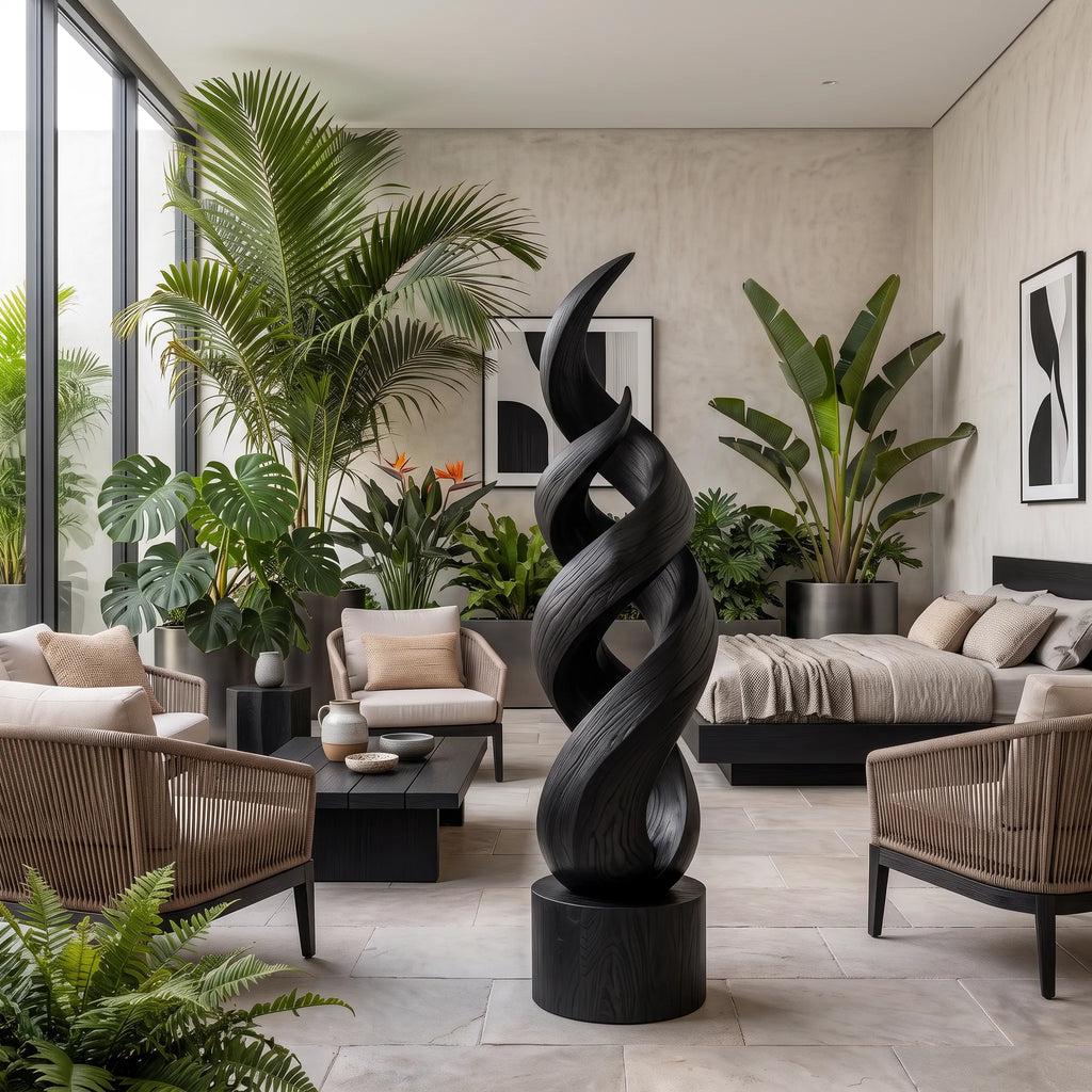 Abstract Sculpture, solid wood, built to order, view 4