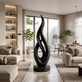 Japandi Twisted Wood Sculpture, solid wood, built to order, view 4