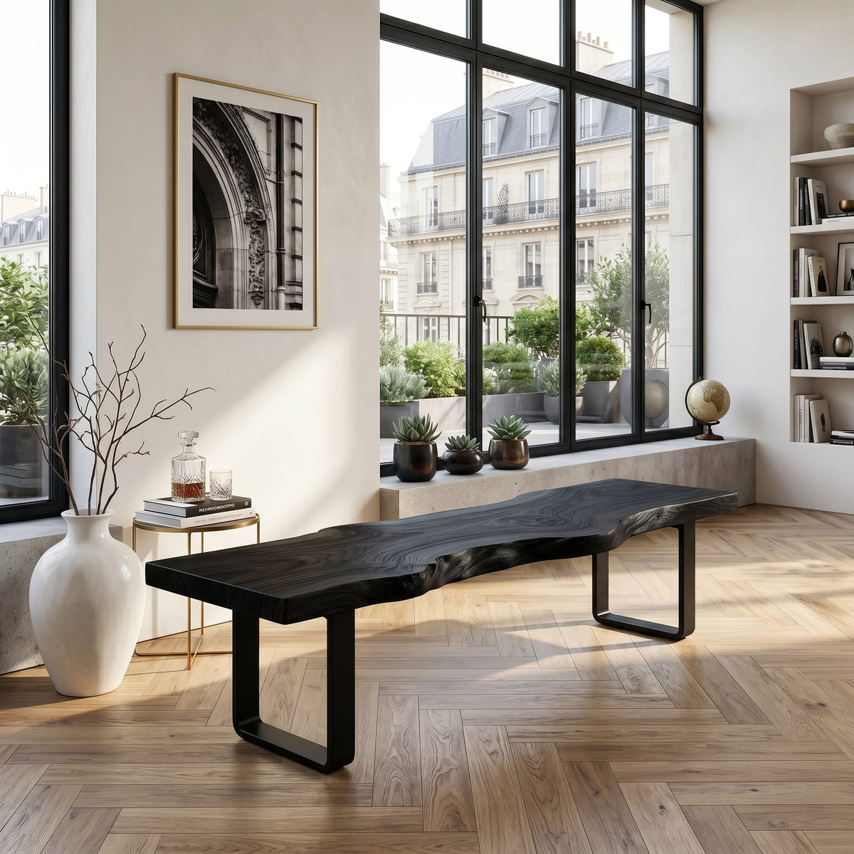 Live Edge Contemporary Bench