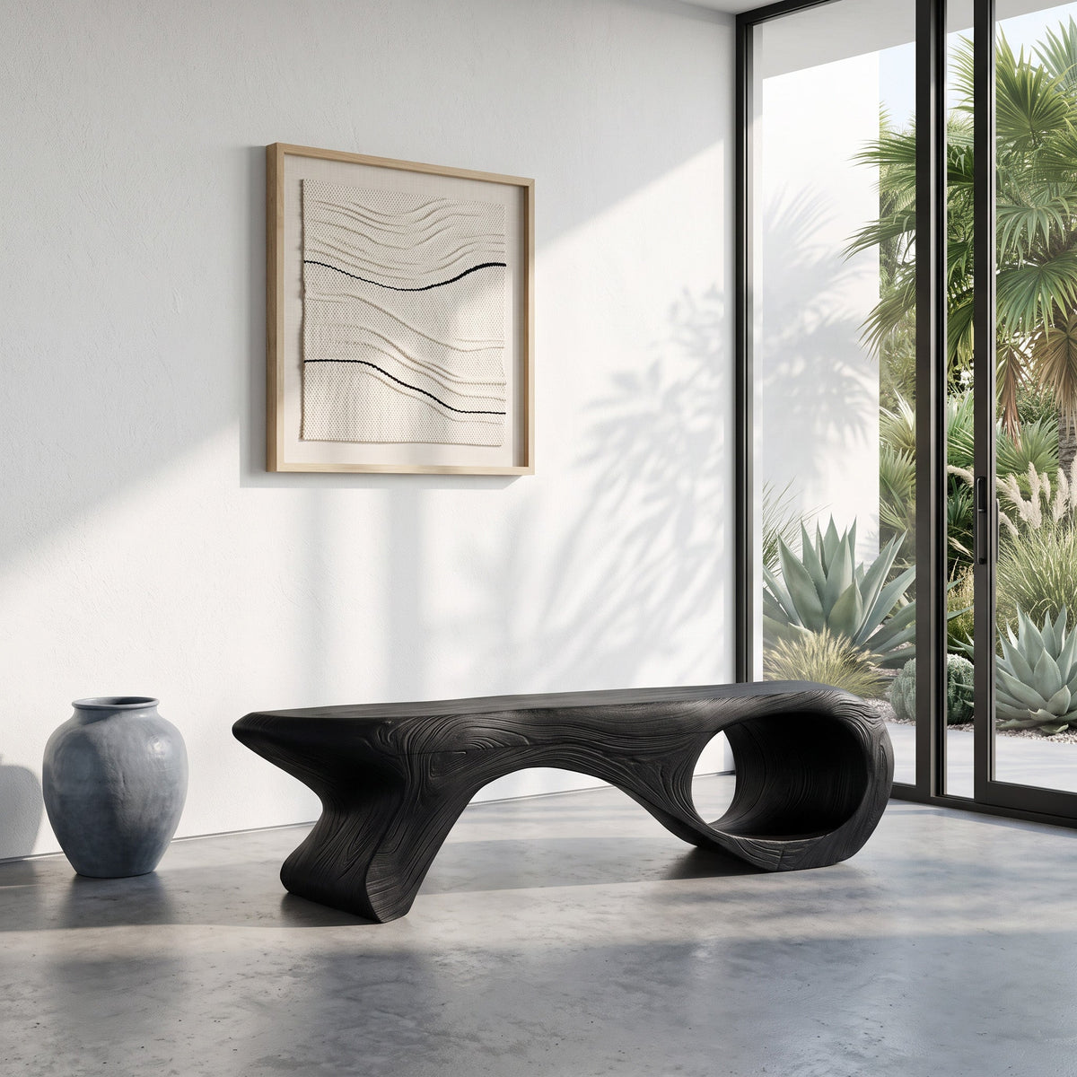 Artistic Sculptural Bench