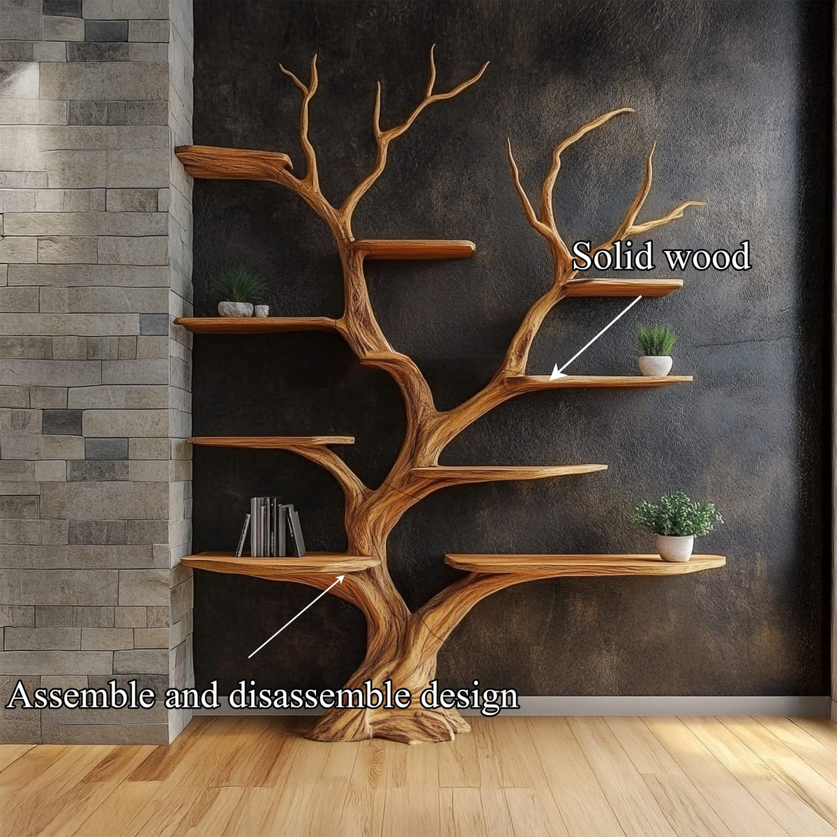 Tree Shelf Solid Driftwood Gift, solid wood, built to order