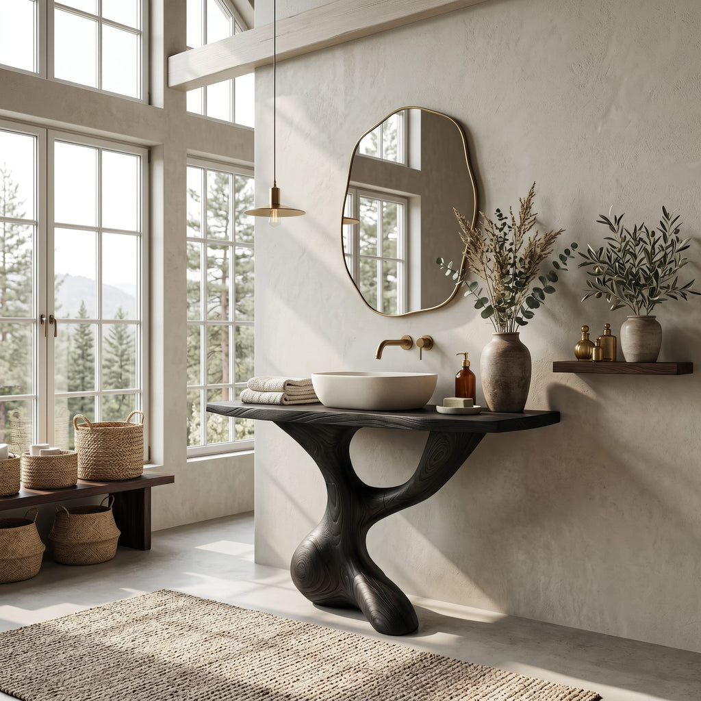 Handcrafted Vanity, solid wood, built to order