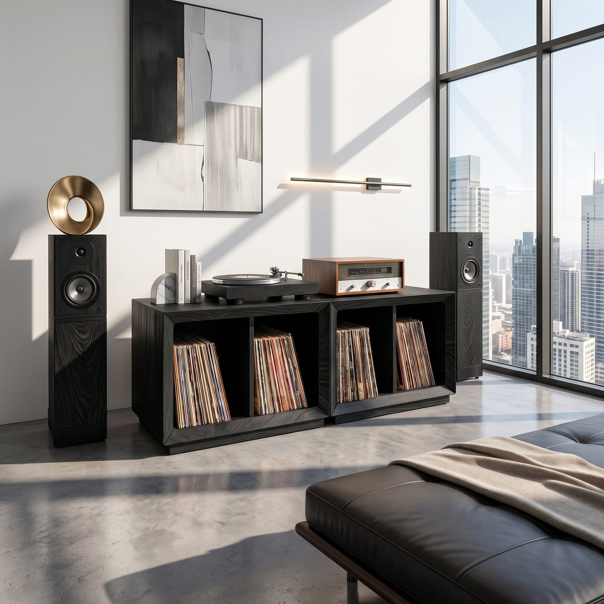 Contemporary Storage Record Stand