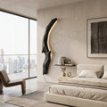Organic Wall Sconce Curved, solid wood, built to order, view 4