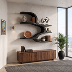 Organic Sculptural Wooden Wall Shelves, solid wood, built to order, view 4