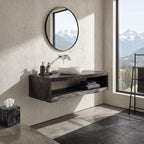 Contemporary Bathroom Cabinet Tropical Villa, solid wood, built to order