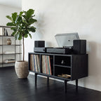 Minimalist Record Cabinet with Four Open Shelves, solid wood, built to order, view 4