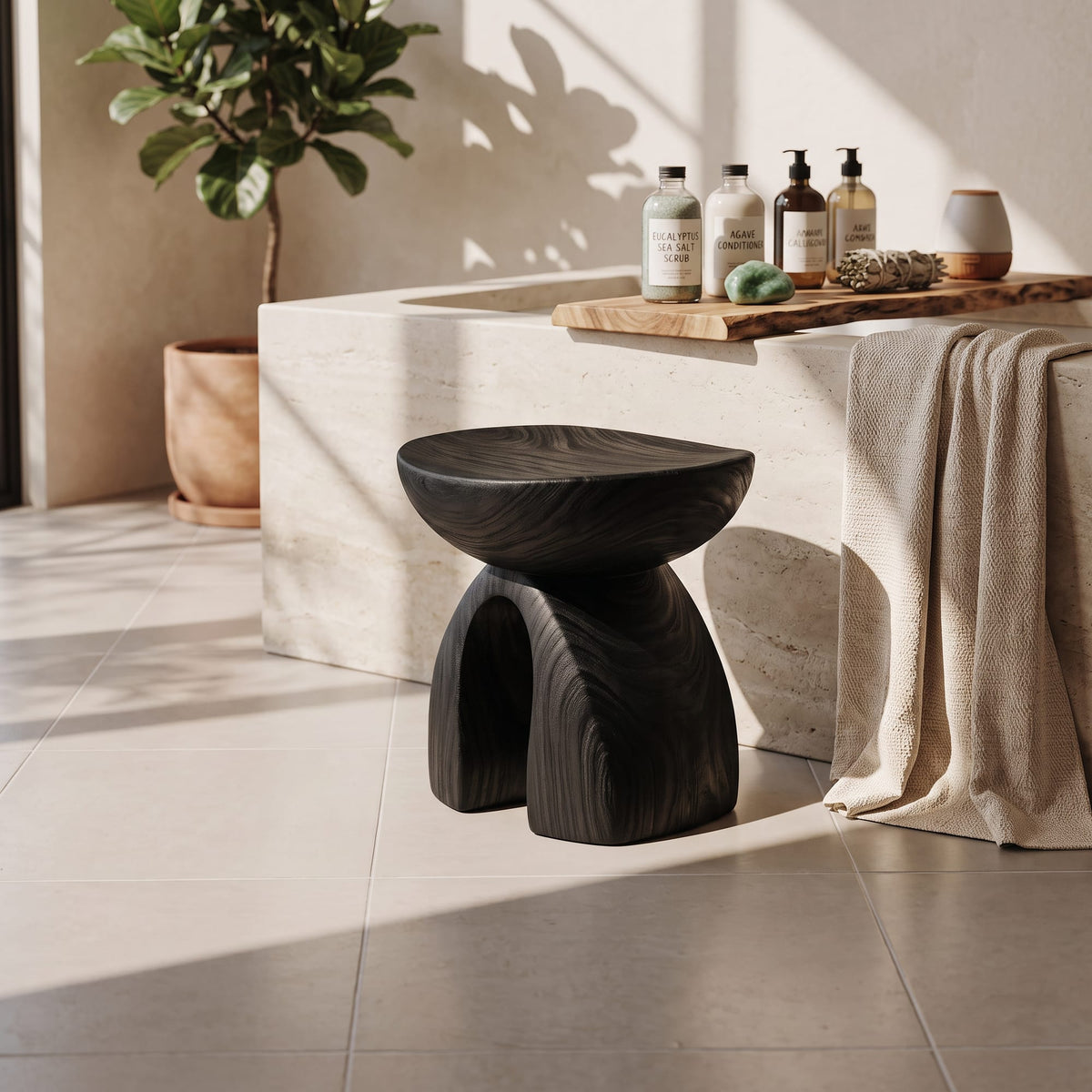 Solid Chair Shower Bench