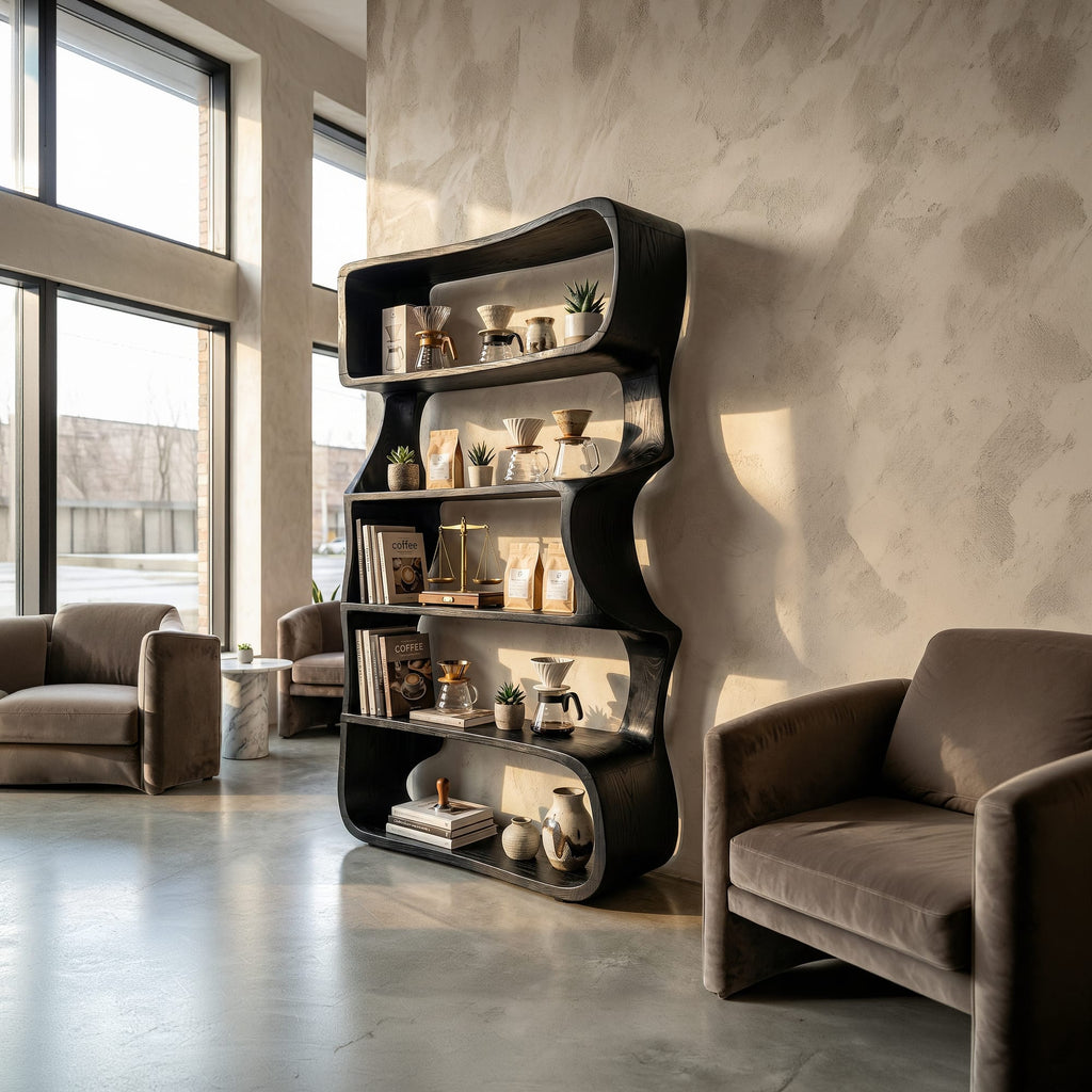 Organic Geometric Bookshelf
