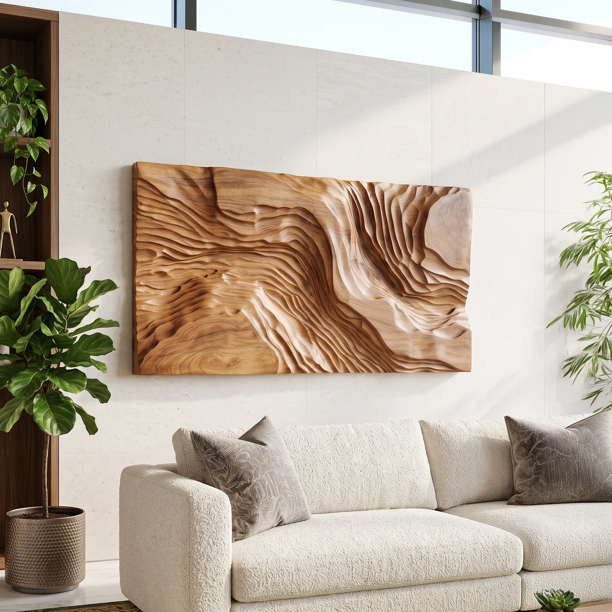 Organic Large Wood Wall Art, solid wood, built to order