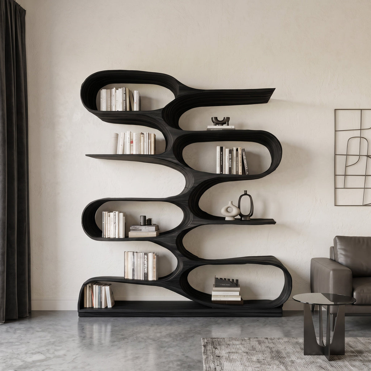 Books Curved Bookshelf
