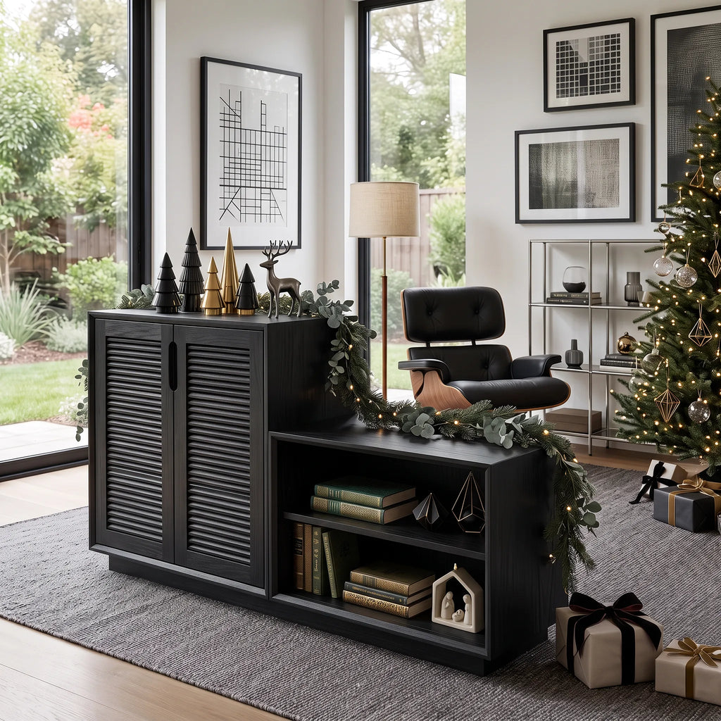 Modern Storage Cabinet Nutcracker Decor, solid wood, built to order