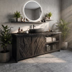 Handcrafted Bathroom Vanity Wellness Suite, solid wood, built to order