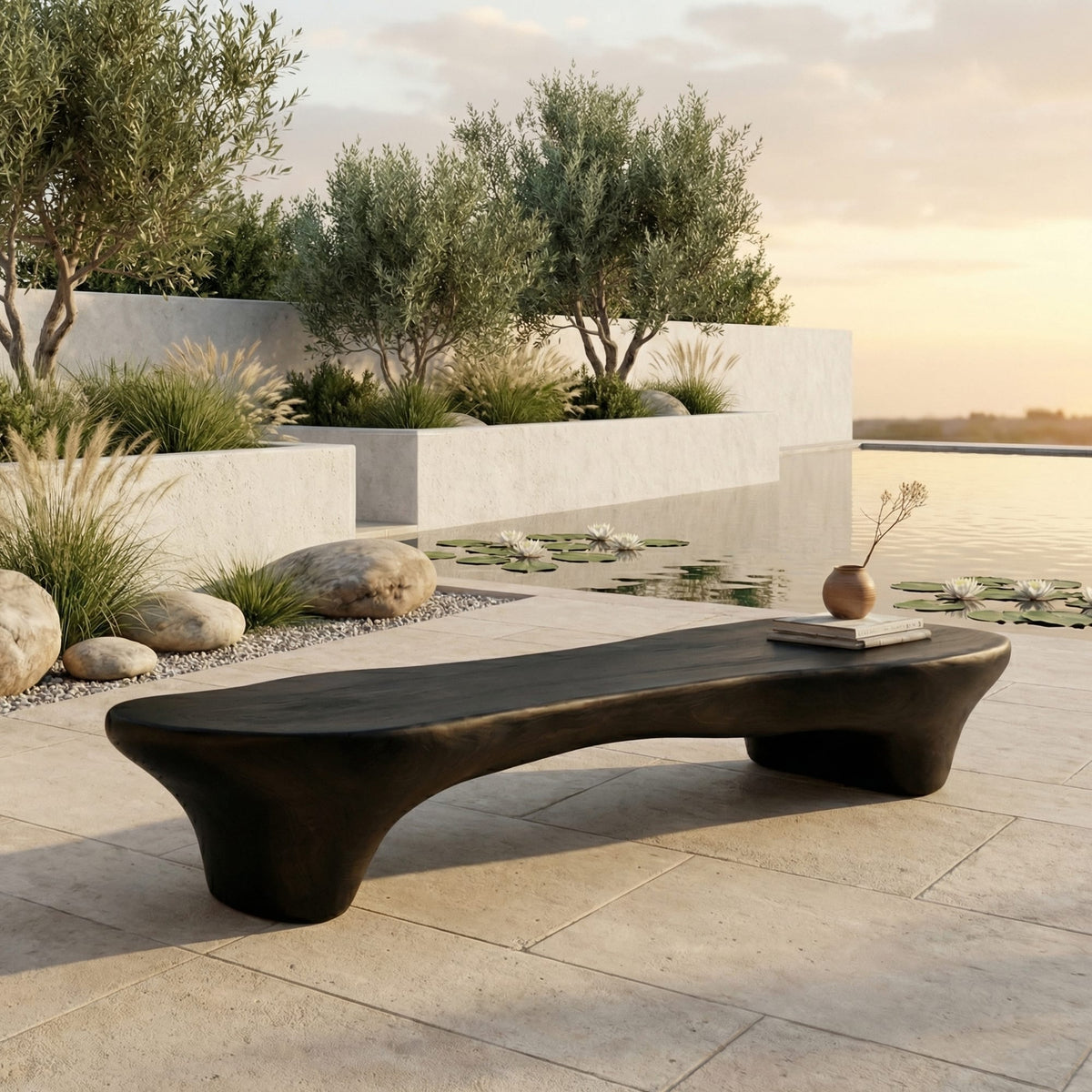 Smooth Curved Bench