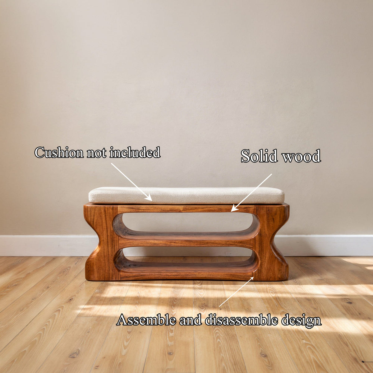 Live Edge Sculptural Bench