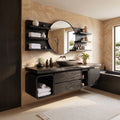 Modern Floating Bathroom Vanity Cabinet Primary Bathroom, solid wood, built to order