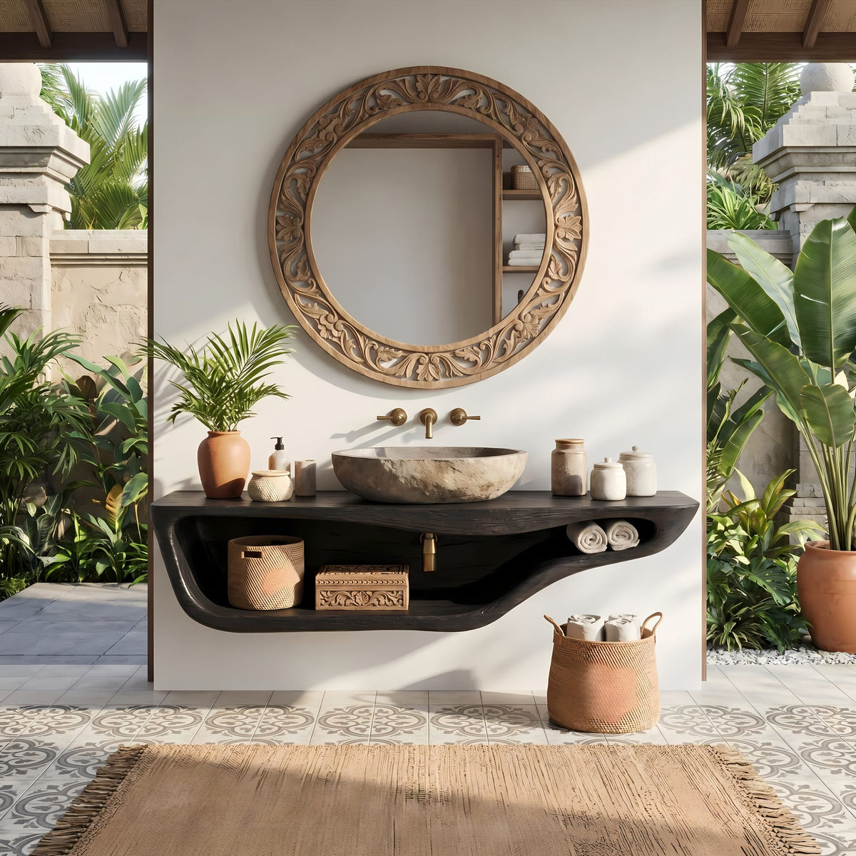 Handcrafted Live Edge Vanity, solid wood, built to order