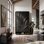 Minimalist Textured Surface Wardrobe, solid wood, built to order