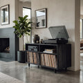 Minimalist Record Player Cabinet, solid wood, built to order, view 4