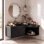 Farmhouse Bathroom Vanity Wellness Room, solid wood, built to order