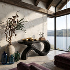 Curved Sofa Console Table