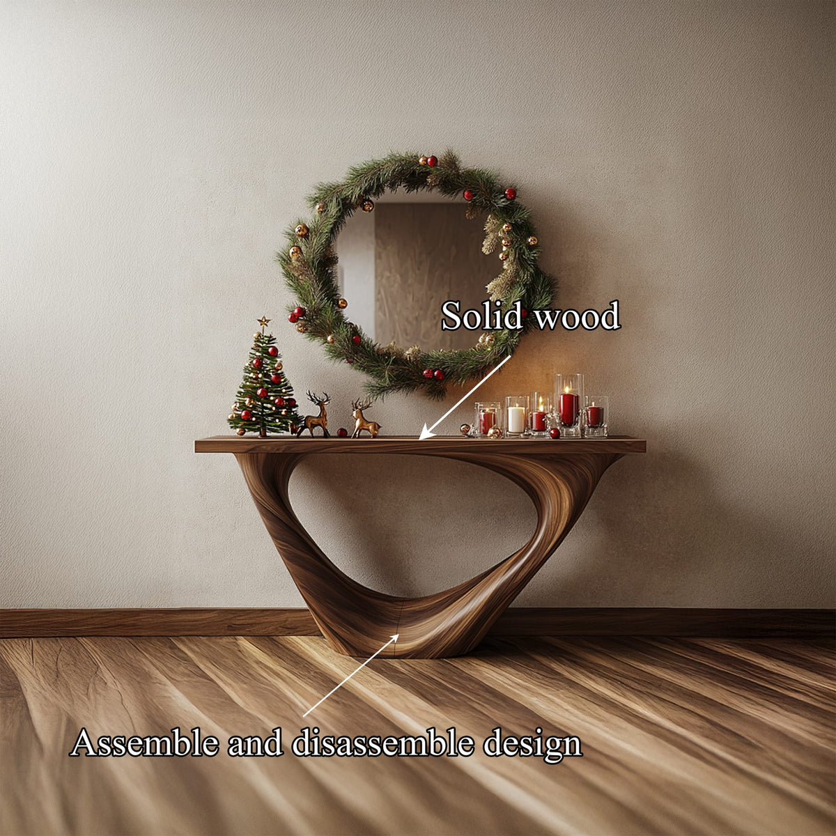 Live Edge Credenza Mid Century Console Table