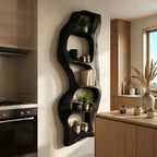 Contemporary Wall Shelf, solid wood, built to order