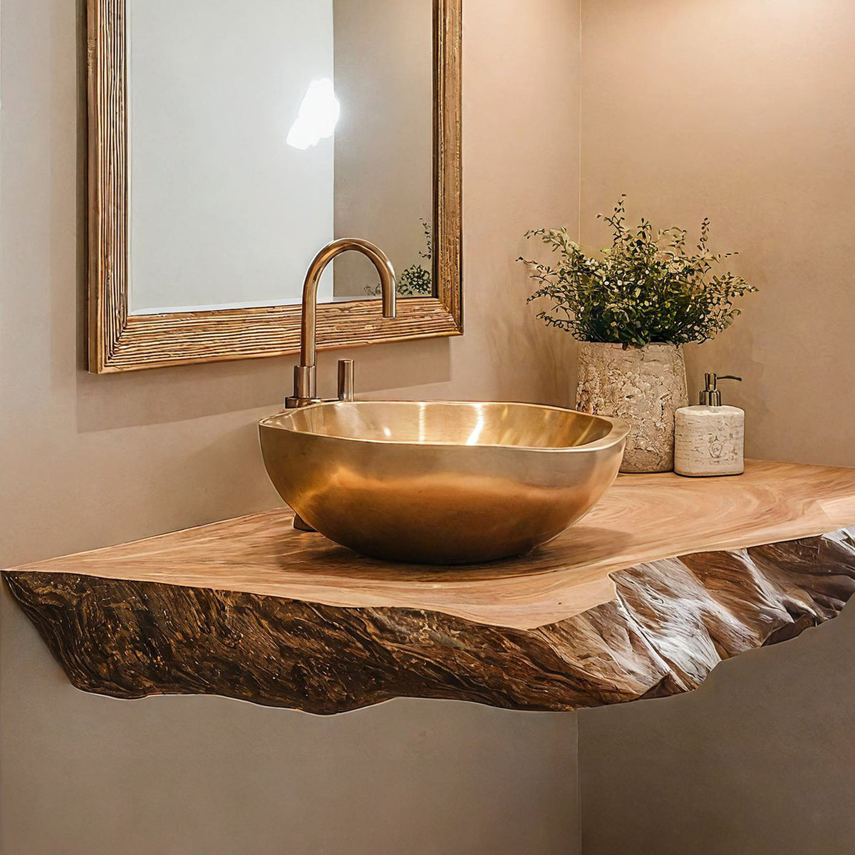 Live Edge Wood Bathroom Shelf, solid wood, built to order