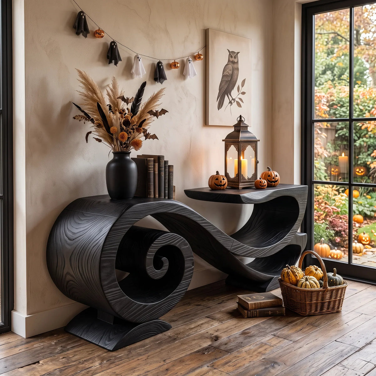 Pumpkin Solid Console Table