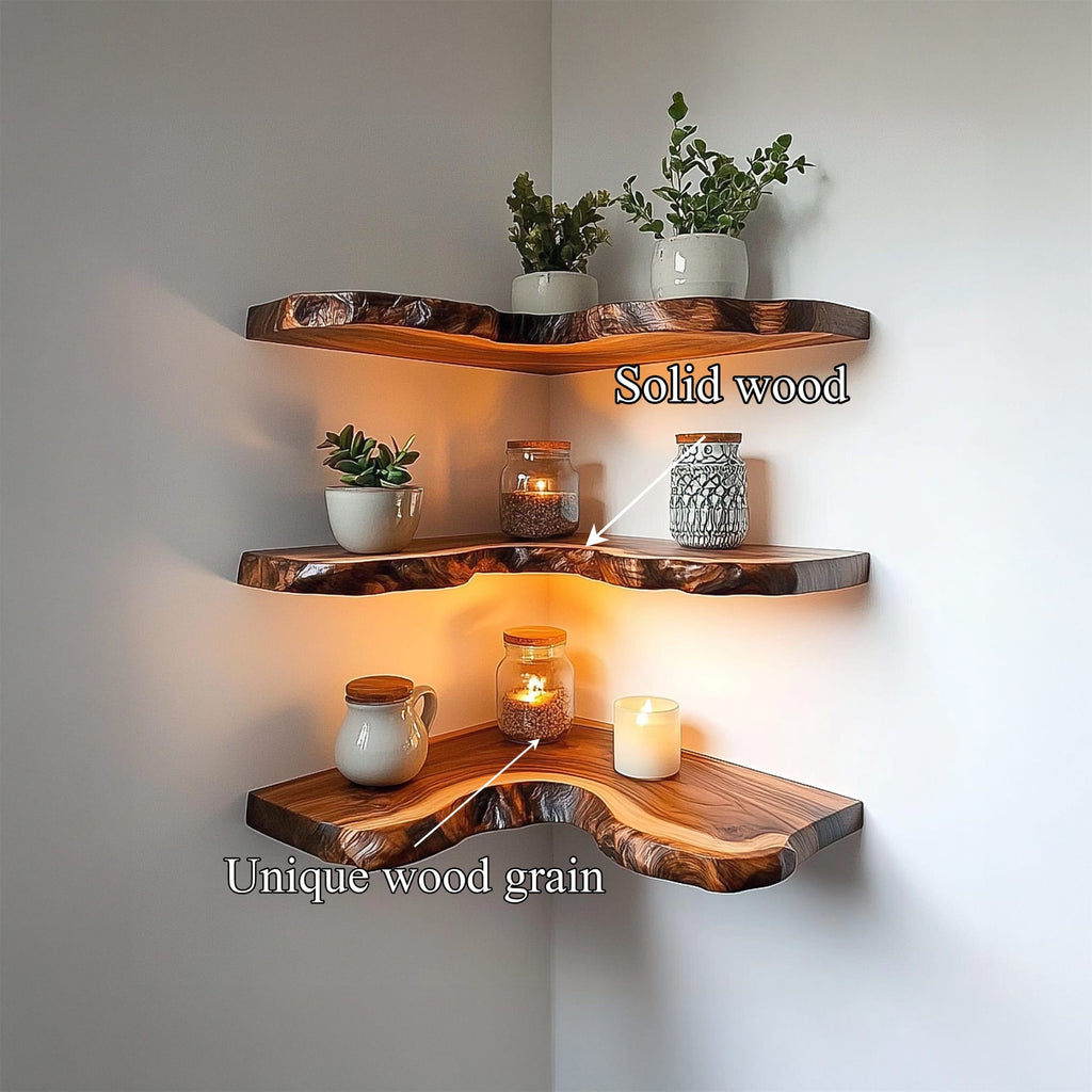 Live Edge Decorative Wall Shelf