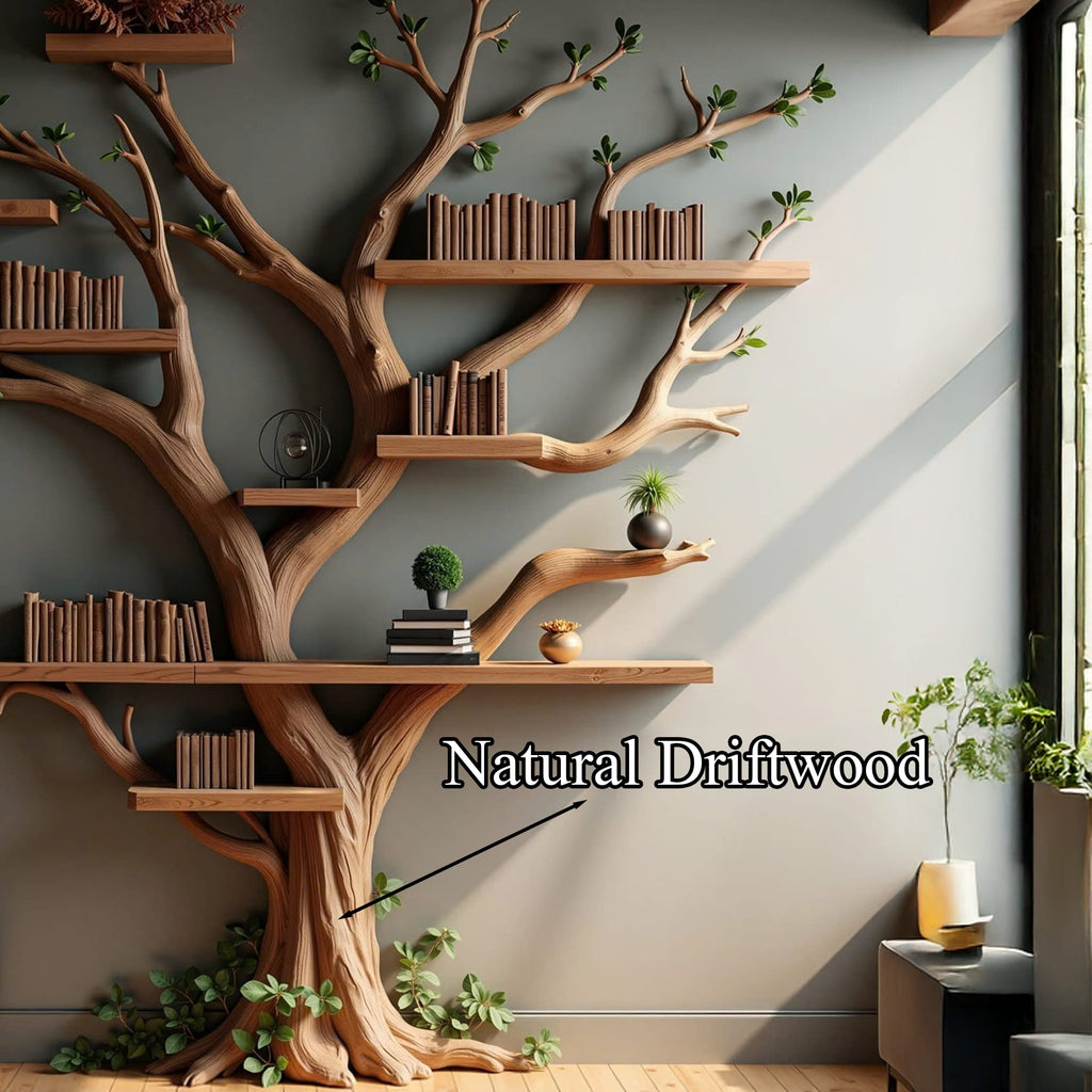 Live Edge Bookshelf Rustic Shelf Decor Home, solid wood, built to order