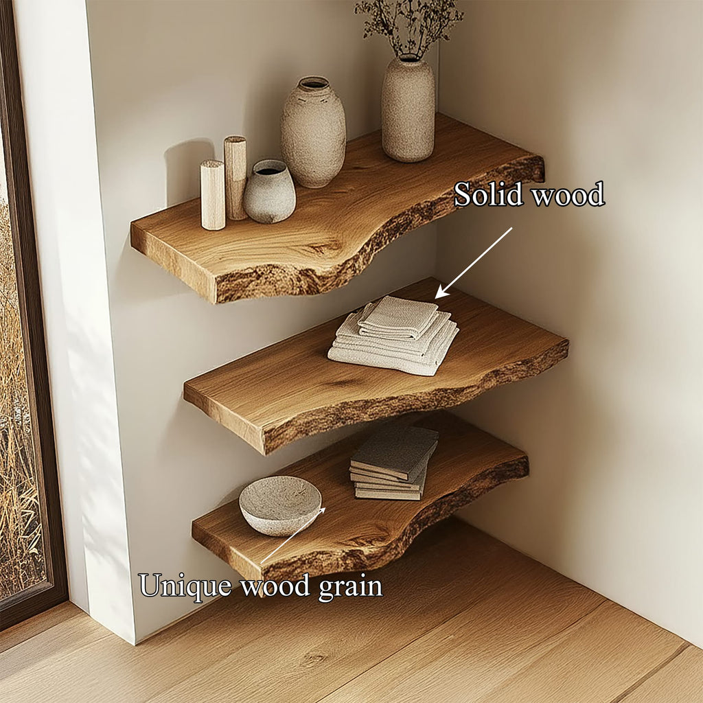 Sculptural L-shelf Floating Shelf
