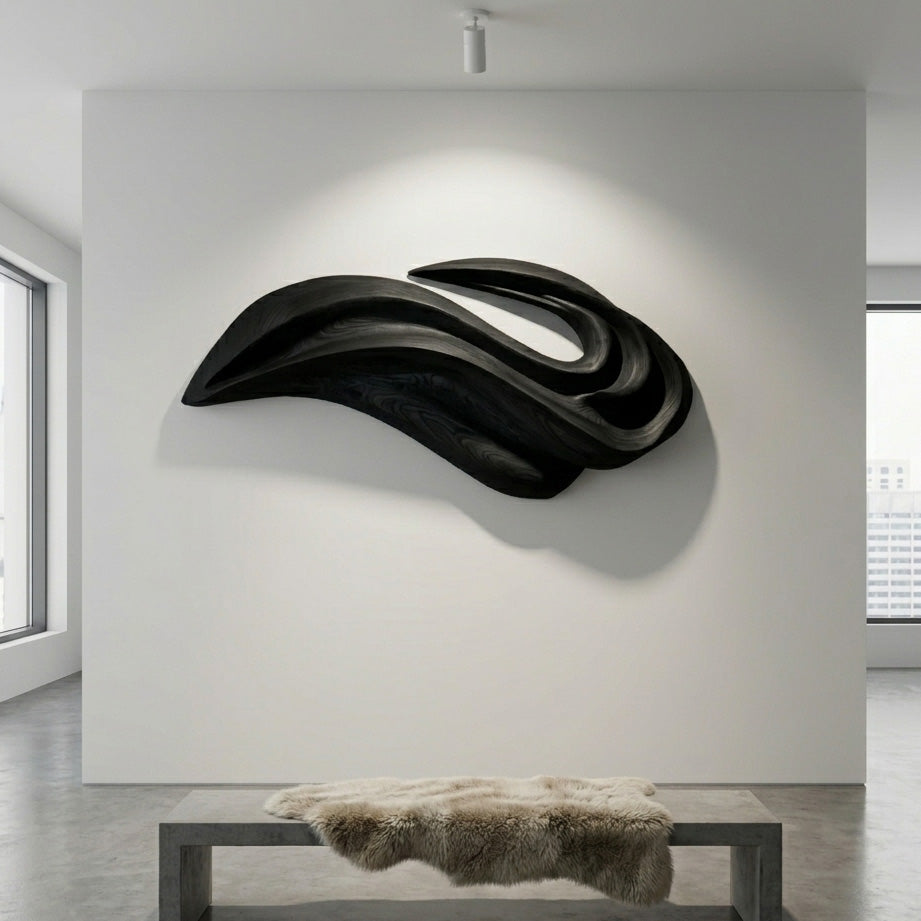 Modern Abstract Wall Art Design, solid wood, built to order, view 4