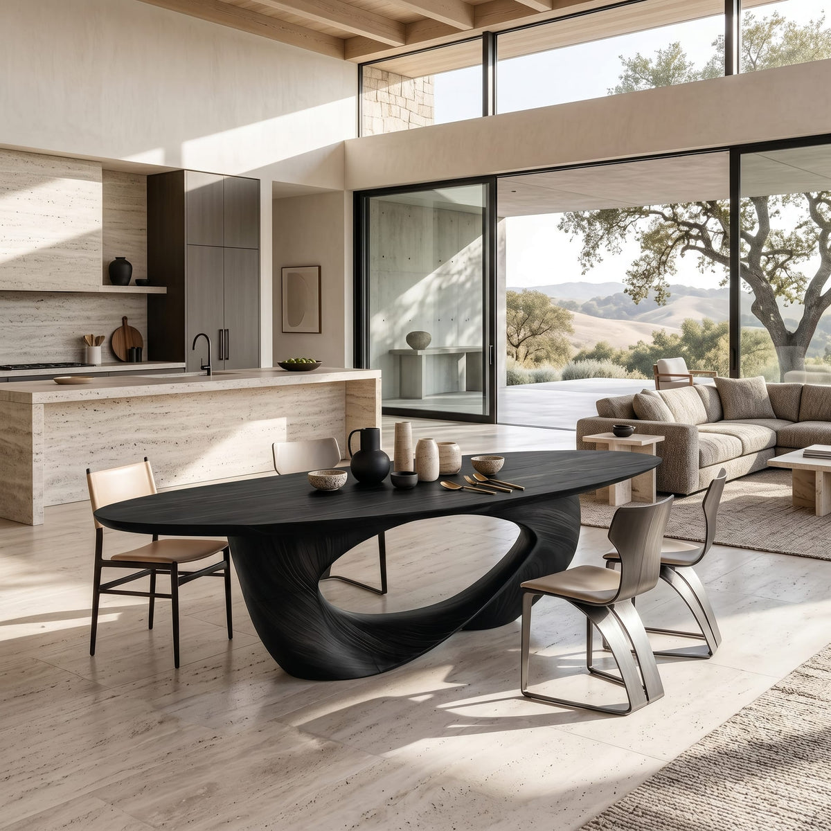 Live Edge Kitchen Modern Dining Table
