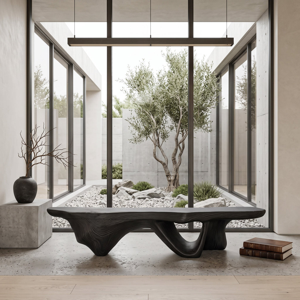 Flowing Curved Bench