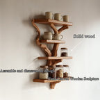 Artistic Branch Kitchen Wall Shelf Kitchen Interior Functional Decor, solid wood, built to order