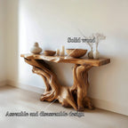 Mid Century Handcrafted Console Table Living Room, solid wood, built to order