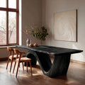 Contemporary Curved Base Dining Table, solid wood, built to order, view 4