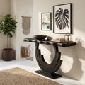 Infinity Console Table Designer Entryway, solid wood, built to order, view 4