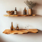 Custom Floating Shelves Wall Shelves Rustic Decor Office Gift, solid wood, built to order