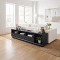Minimalist Long Console Table, solid wood, built to order, view 4