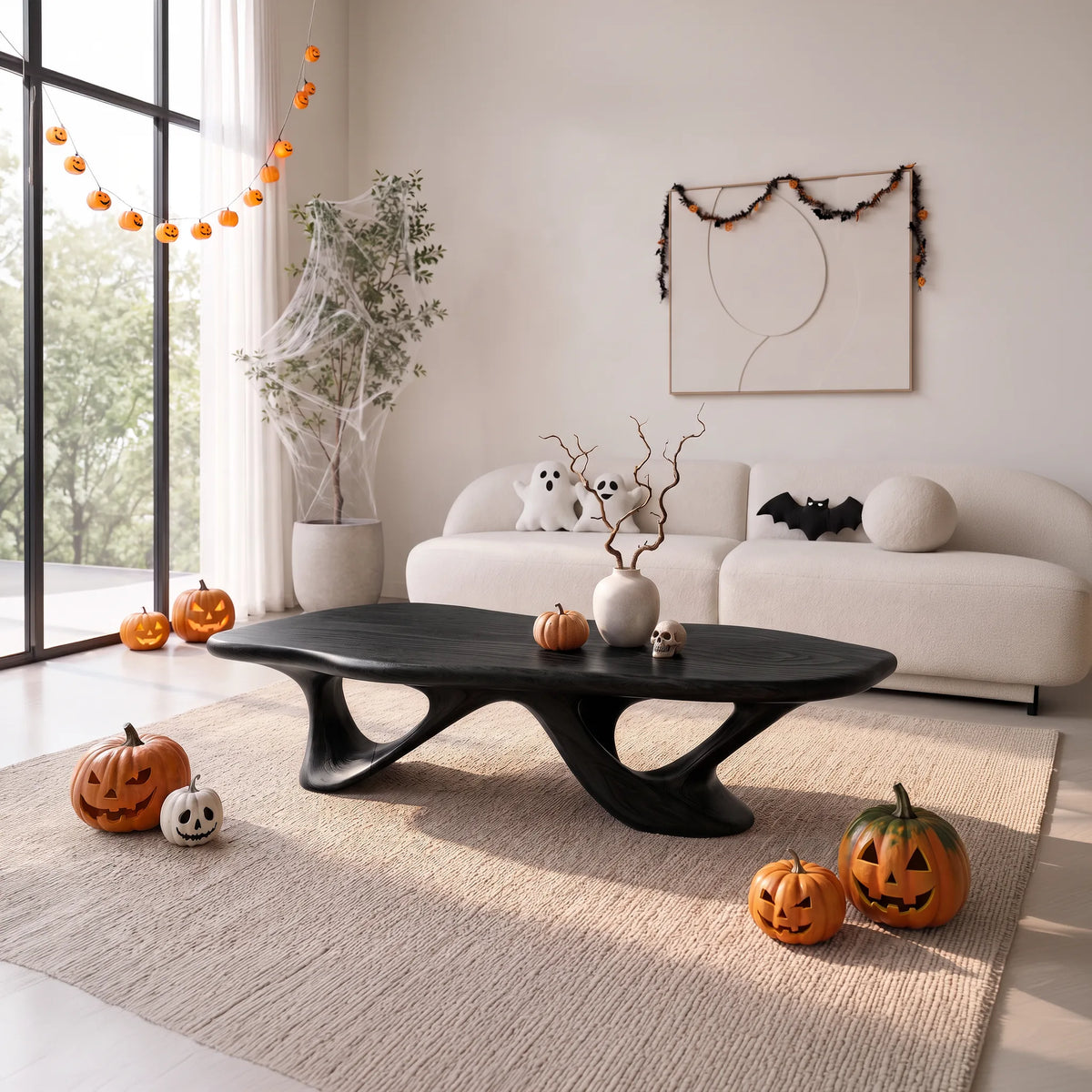Organic Flow Coffee Table, solid wood, built to order, view 4