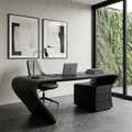 Organic Sculptural Curved Leg Desk, solid wood, built to order, view 4