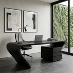 Organic Sculptural Curved Leg Desk, solid wood, built to order, view 4