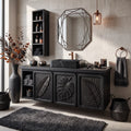 Organic Bathroom Vanity Boutique Hotel, solid wood, built to order, view 4